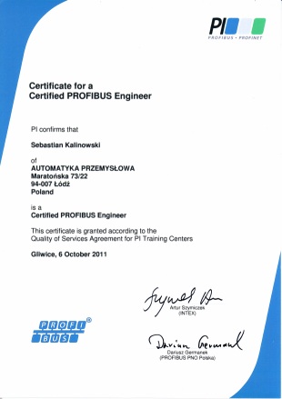Certyfikowany Inżynier Profibus